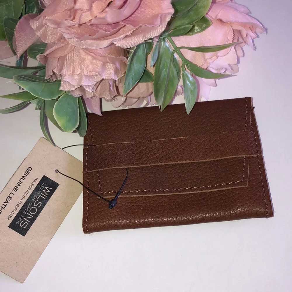 Wilson’s Brown Leather Slim Wallet Wilson’s leather soft card slim wallet